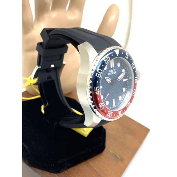 Invicta Mens Watch 35658 Pro Diver Quartz Blue Dial Pepsi Bezel Rubber Band 50mm - Picture 14 of 14